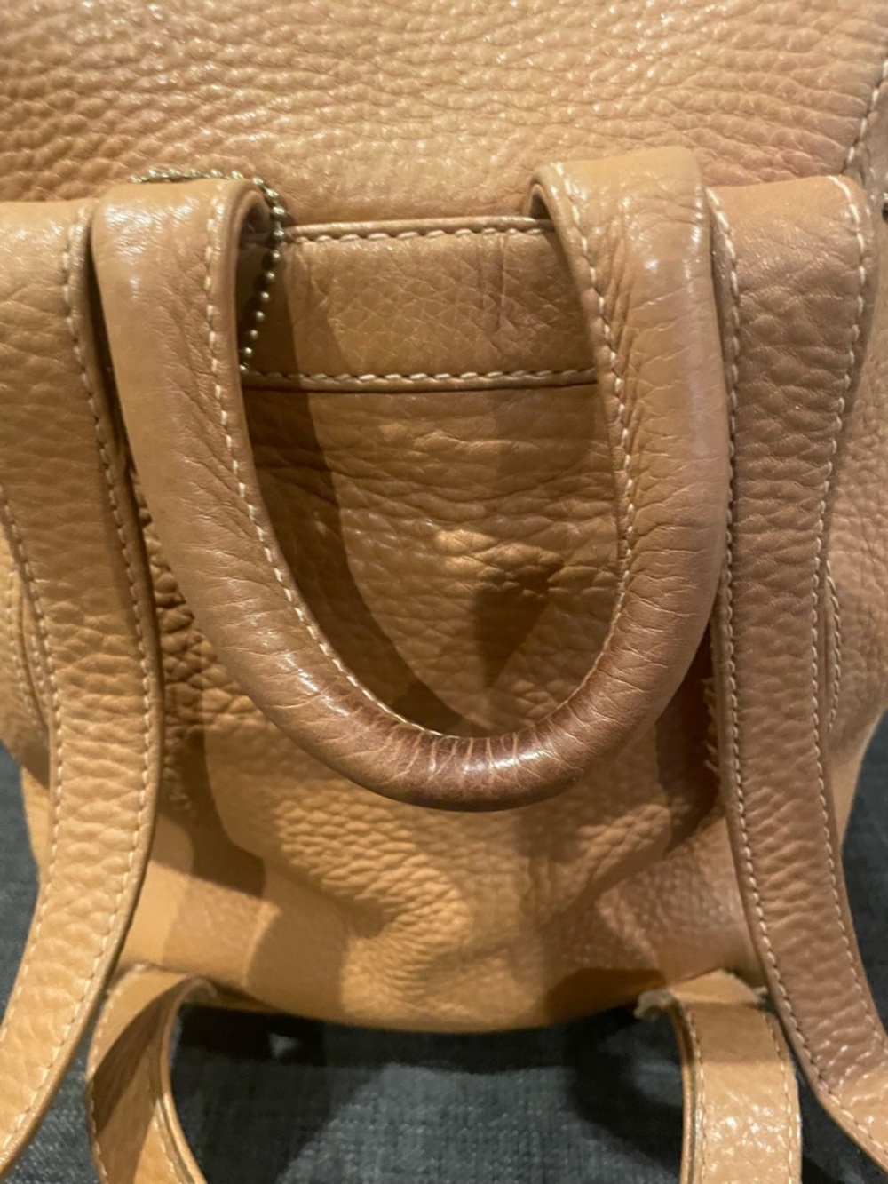 Vintage, Made in Italy, Coach Sonoma small backpack in pebbled leather. #4911. - Picture 9 of 16